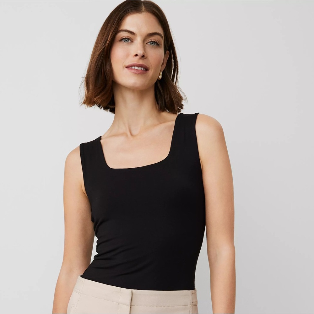 NWT Ann Taylor Essential Square Neck Tank Top